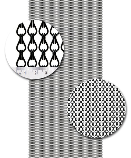 Aluminium ketting Uni A11 zwart