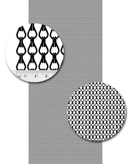 Aluminium ketting Uni A11 zwart