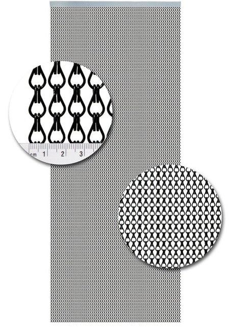 Aluminium ketting Uni A11 zwart