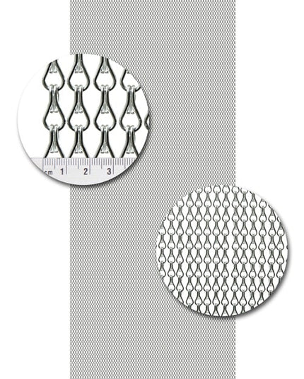 Aluminium ketting Uni A15 mini zilver