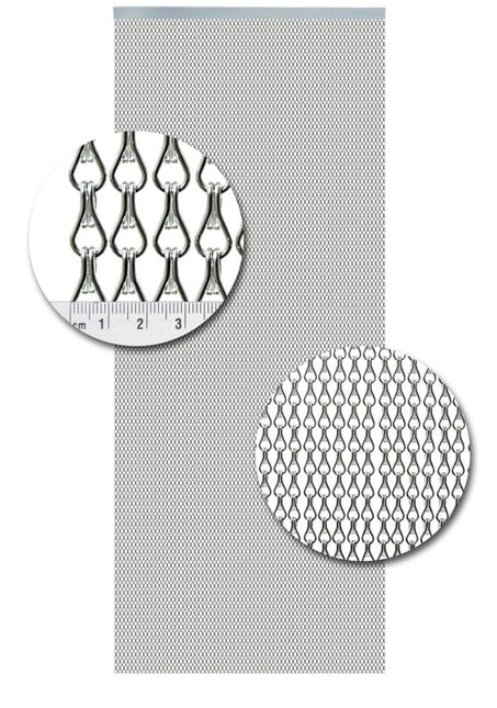 Aluminium ketting Uni A15 mini zilver
