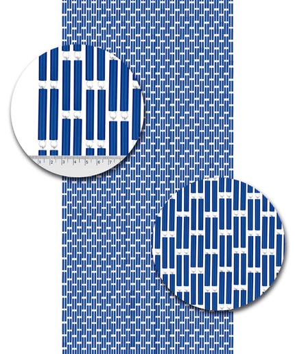 Hulzen blauw verspringend op maat