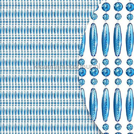 Kleurmijninterieur Koral recht kralen blauw recht | Bestellen bij https://www.kleurmijninterieur.nl/