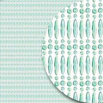 Koral transparant turquoise recht 100 x 240 op de dag