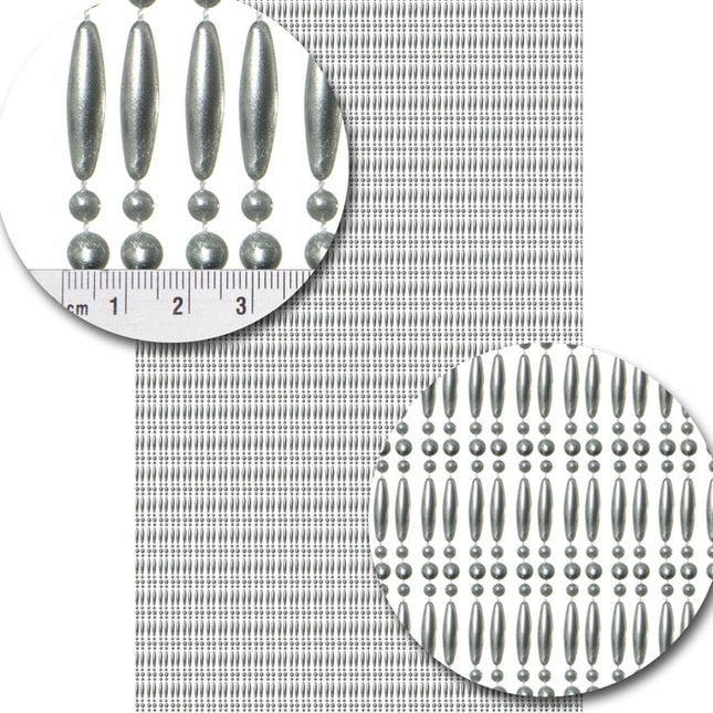 Koral zilver metallic recht 90 x 210 op de dag