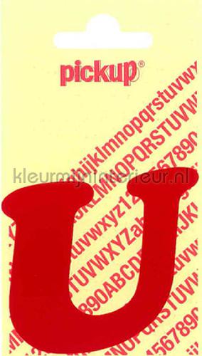 Pick-up Sierlijke Letters en Cijfers u-rood | Bestellen bij https://www.kleurmijninterieur.nl/