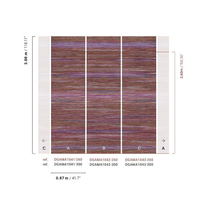 DGAMA1043-260 Masureel Amani Pai-Pai Plum Paneel C