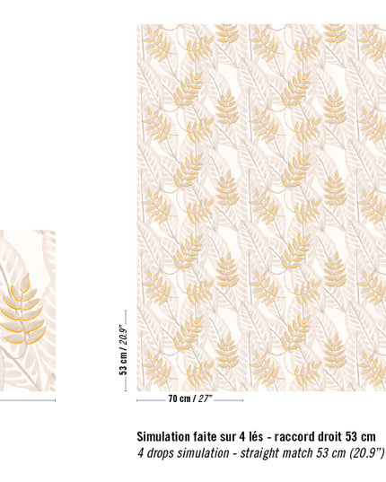 TP 302 01 Elitis Flower power Alocasia