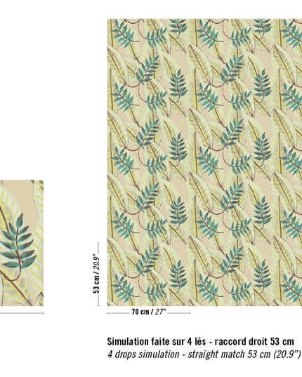TP 302 04 Elitis Flower power Alocasia
