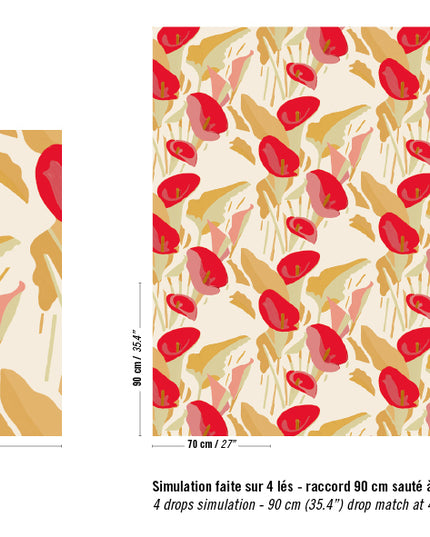TP 304 02 Elitis Flower power Arum
