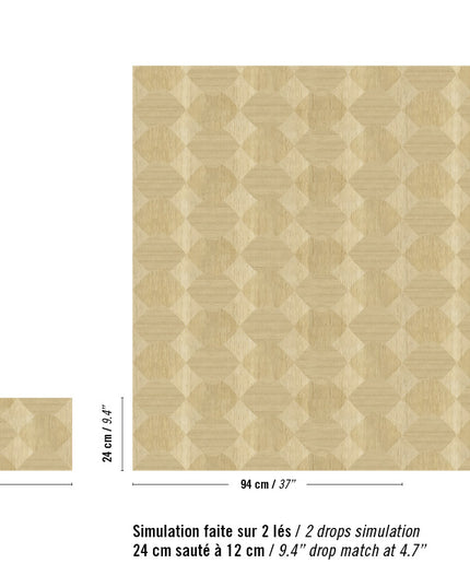 RM 1039 03 Elitis Marqueteries Le jeu de dame Une parfaite symetrie