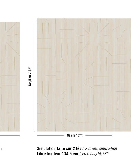 RM 1038 03 Elitis Marqueteries Le roi soleil Une source de lumiere