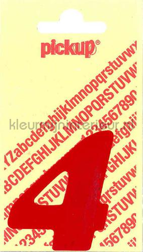 Pick-up Sierlijke Letters en Cijfers 4-rood | Bestellen bij https://www.kleurmijninterieur.nl/
