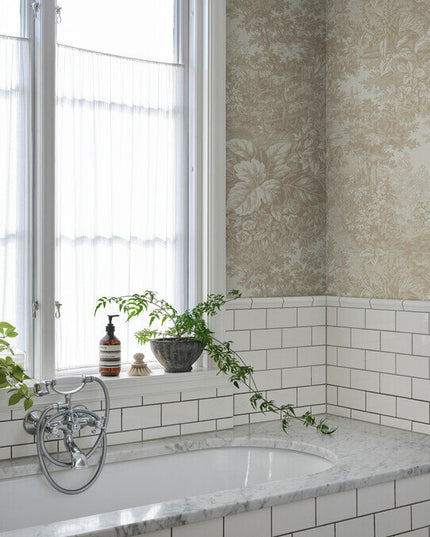 S10404 Sandberg Tidlosa Forest Toile Sandstone