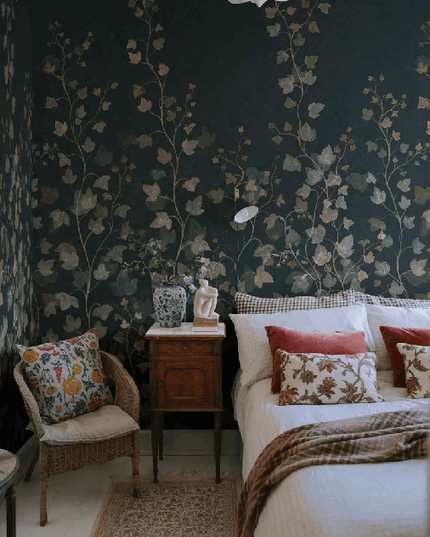 S10486 Sandberg Ett Hem Oland Ivy Midnight Blue