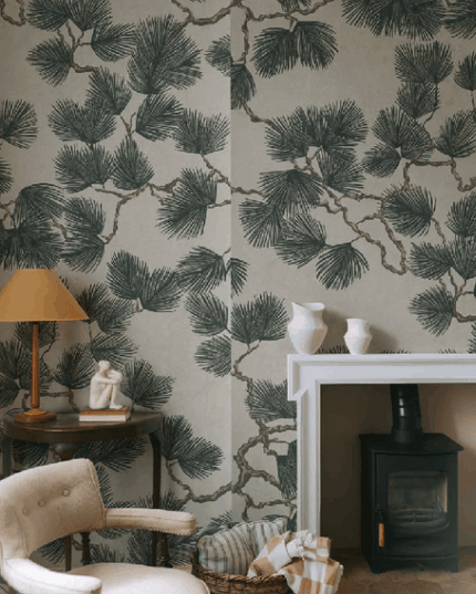Kleur_Mijn_Interieur_Sandberg_EttHemOland_PineMural_Green_S10488_Roomshot