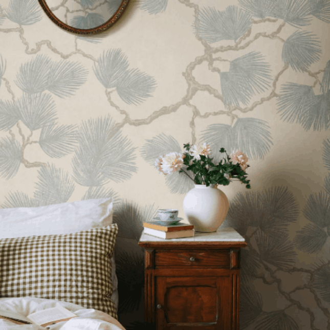 Kleur_Mijn_Interieur_Sandberg_EttHemOland_PineMural_MistyBlue_S10489_Detailshot