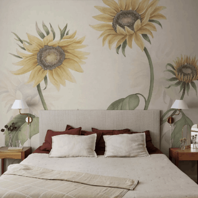 Kleur_Mijn_Interieur_Sandberg_EttHemOland_Sunflowers_Yellow_S10527_Roomshot2