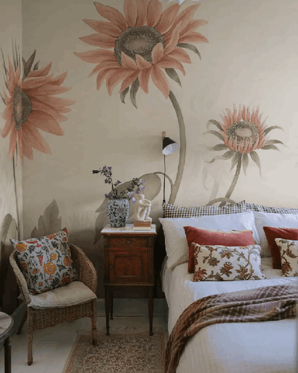 Kleur_Mijn_Interieur_Sandberg_EttHemOland_Sunflowers_Peach_S10528_Roomshot2
