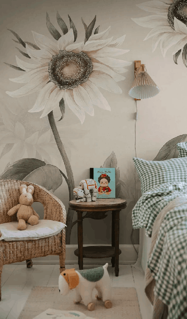 Kleur_Mijn_Interieur_Sandberg_EttHemOland_Sunflowers_White_S10529_Roomshot