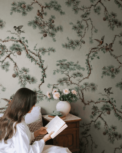 S10573 Sandberg Ett Hem Oland Noah Mural Green