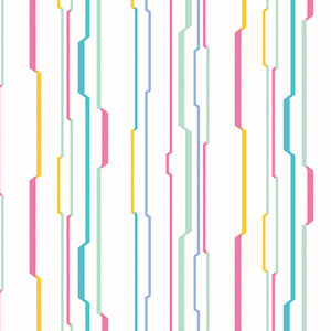 WGU50114W Dutch Wallcoverings When i grow up Wibble Wobble - Dit behang is licht en speels met een frisse combinatie van wit
