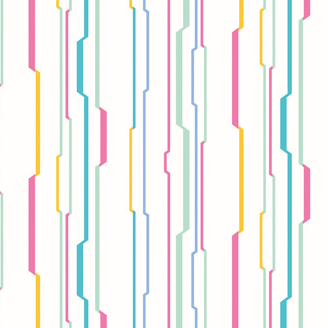 WGU50114W Dutch Wallcoverings When i grow up Wibble Wobble - Dit behang is licht en speels met een frisse combinatie van wit