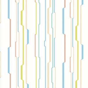WGU50116W Dutch Wallcoverings When i grow up Wibble Wobble - Dit behang is licht en kleurrijk met zachte tinten blauw