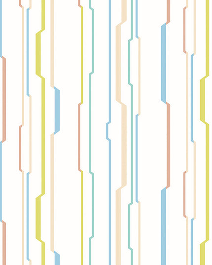 WGU50116W Dutch Wallcoverings When i grow up Wibble Wobble - Dit behang is licht en kleurrijk met zachte tinten blauw