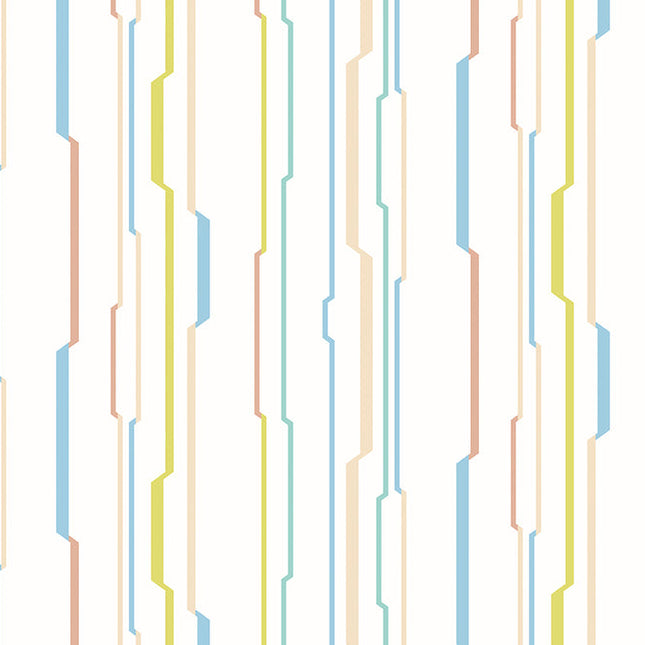 WGU50116W Dutch Wallcoverings When i grow up Wibble Wobble - Dit behang is licht en kleurrijk met zachte tinten blauw