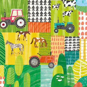 WGU50120W Dutch Wallcoverings When i grow up Down On The Farm - Dit behang is een speelse mix van groen