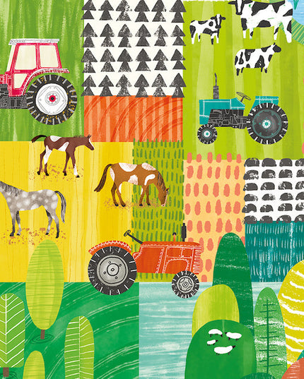 WGU50120W Dutch Wallcoverings When i grow up Down On The Farm - Dit behang is een speelse mix van groen