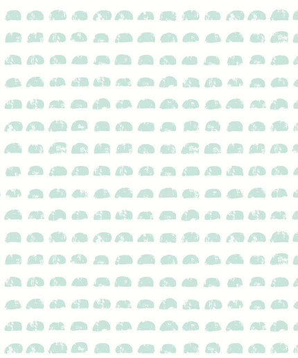 WGU50122W Dutch Wallcoverings When i grow up Hay Bale - Dit behang is subtiel en rustgevend met een combinatie van zacht turquoise en wit.