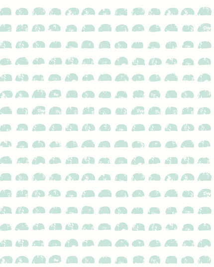 WGU50122W Dutch Wallcoverings When i grow up Hay Bale - Dit behang is subtiel en rustgevend met een combinatie van zacht turquoise en wit.