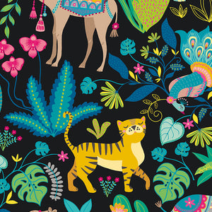 WGU50137W Dutch Wallcoverings When i grow up Samba Safari - Dit behang is speels en kleurrijk