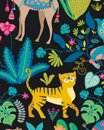WGU50137W Dutch Wallcoverings When i grow up Samba Safari - Dit behang is speels en kleurrijk