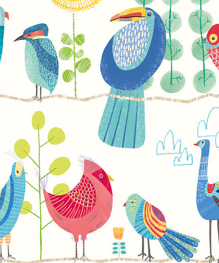WGU50142W Dutch Wallcoverings When i grow up Honeywood Bears - Dit behang is kleurrijk met een speelse mix van blauw