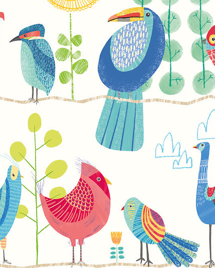 WGU50142W Dutch Wallcoverings When i grow up Honeywood Bears - Dit behang is kleurrijk met een speelse mix van blauw