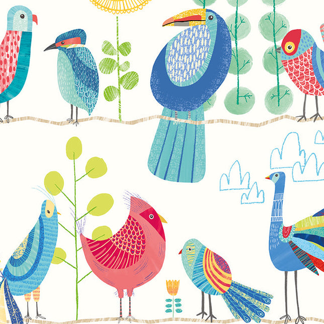 WGU50142W Dutch Wallcoverings When i grow up Honeywood Bears - Dit behang is kleurrijk met een speelse mix van blauw