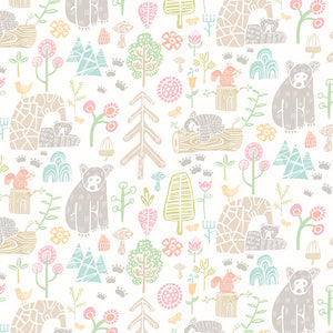 WGU50148W Dutch Wallcoverings When i grow up Honeywood Bears - Dit behang is zacht en speels met een combinatie van groen