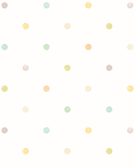 WGU50150W Dutch Wallcoverings When i grow up Doodle Spot - Dit behang is speels en licht van kleur met zachte tinten van geel