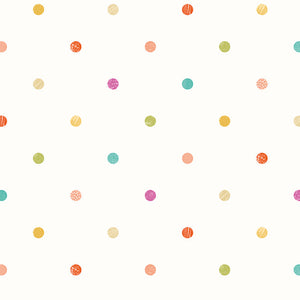 WGU50152W Dutch Wallcoverings When i grow up Doodle Spot - Dit behang is speels en fris met een lichte basis en subtiele accenten van oker