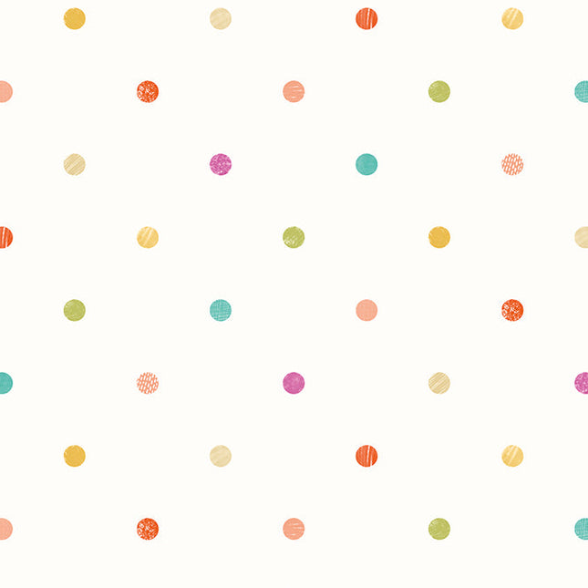 WGU50152W Dutch Wallcoverings When i grow up Doodle Spot - Dit behang is speels en fris met een lichte basis en subtiele accenten van oker