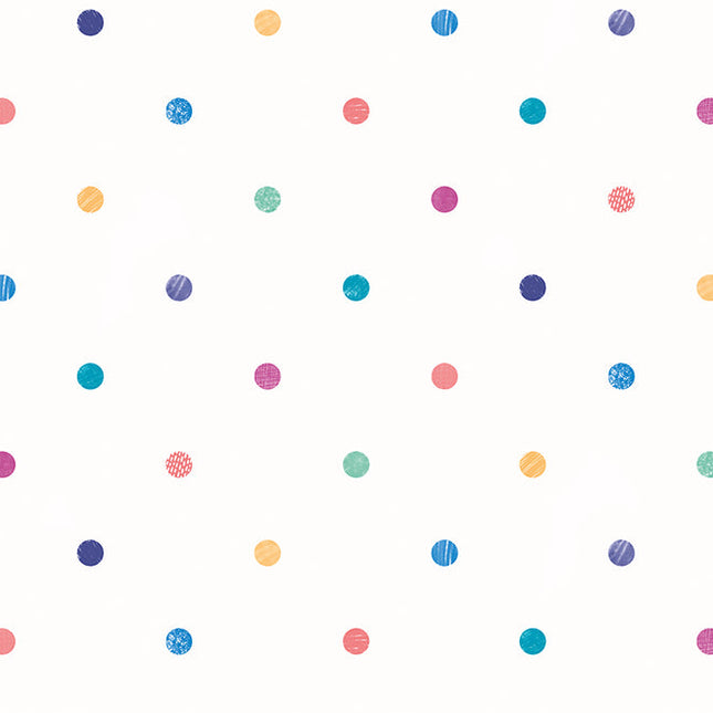 WGU50155W Dutch Wallcoverings When i grow up Doodle Spot - Dit behang is fris en speels met een mix van blauw