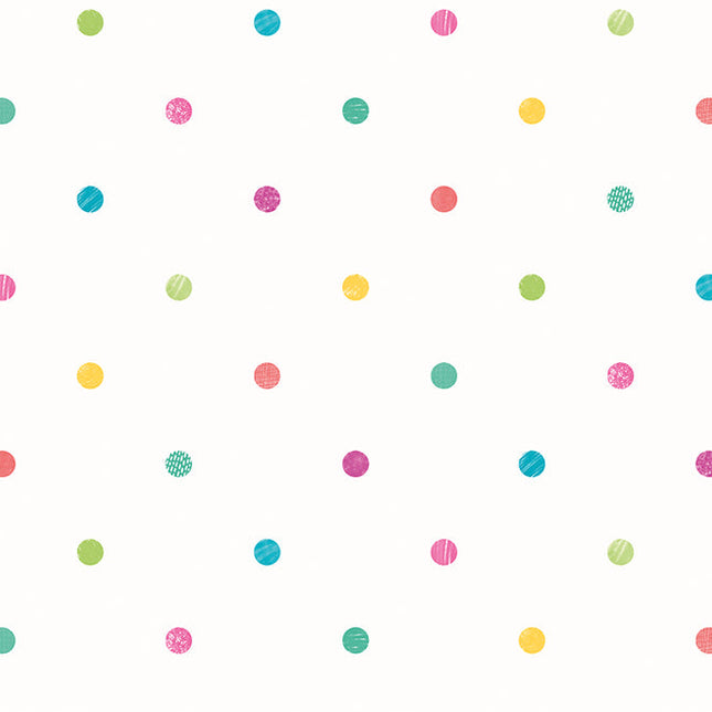 WGU50156W Dutch Wallcoverings When i grow up Doodle Spot - Dit behang is speels en kleurrijk met een frisse mix van turquoise