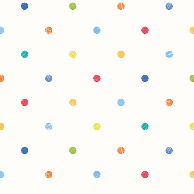 WGU50157W Dutch Wallcoverings When i grow up Doodle Spot - Dit behang is speels en licht met een vrolijke combinatie van rood
